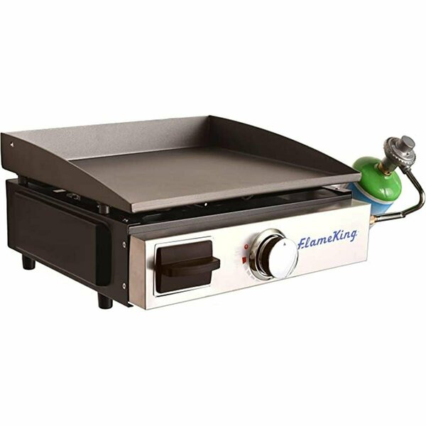 Flame King 17 in. Griddle with 1 lbs Regulator & No Ounting Bracket FLKYSNFM-HT-100NB